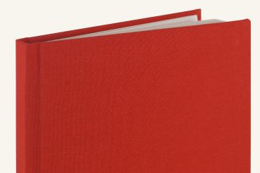 Notizbuch Leinenbezug rot